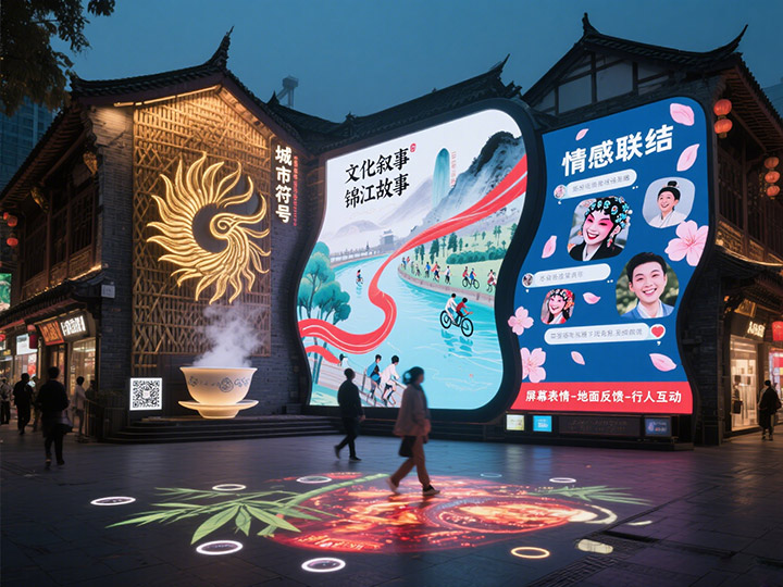 成都LED顯示屏的“城市表情”：如何通過大屏傳遞城市精神？